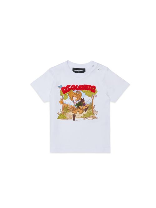 T-shirt, bambina, logata. DSQUARED2 | DQ3382 D0AJ1DQ100
